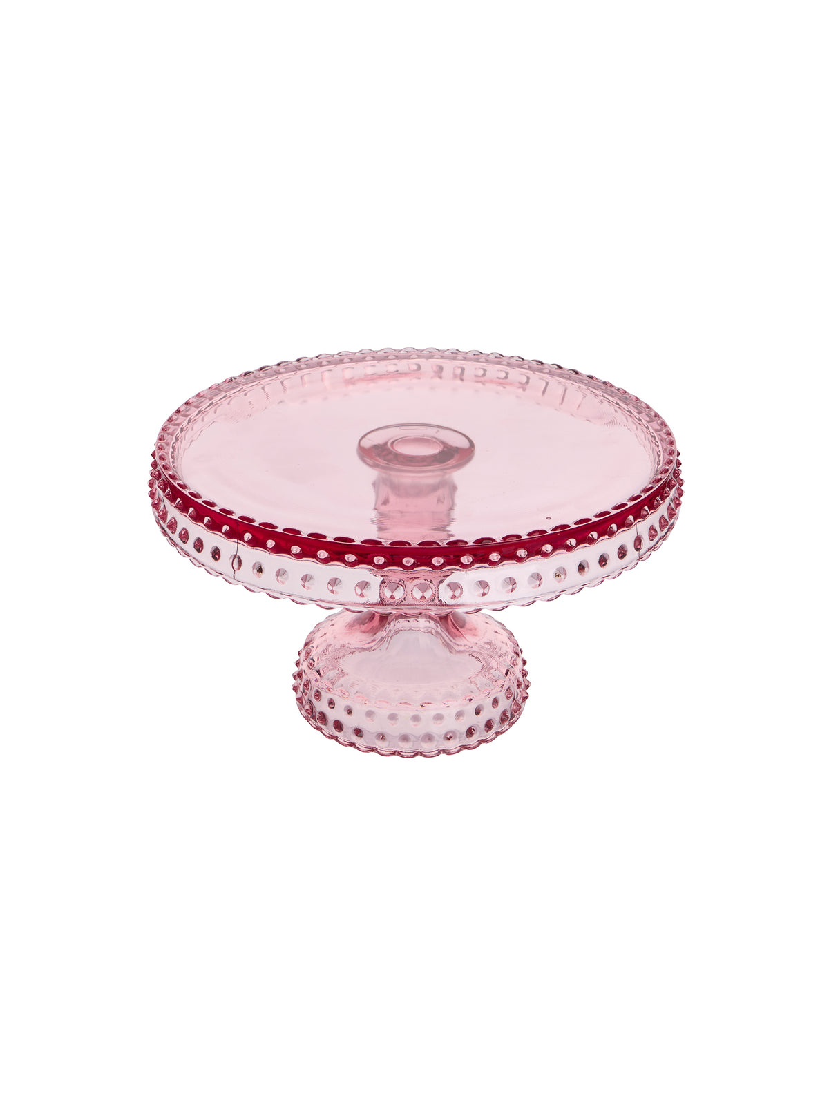 Vintage 1950s Hobnail Pink Cake Stand 8.75 Inch Weston Table