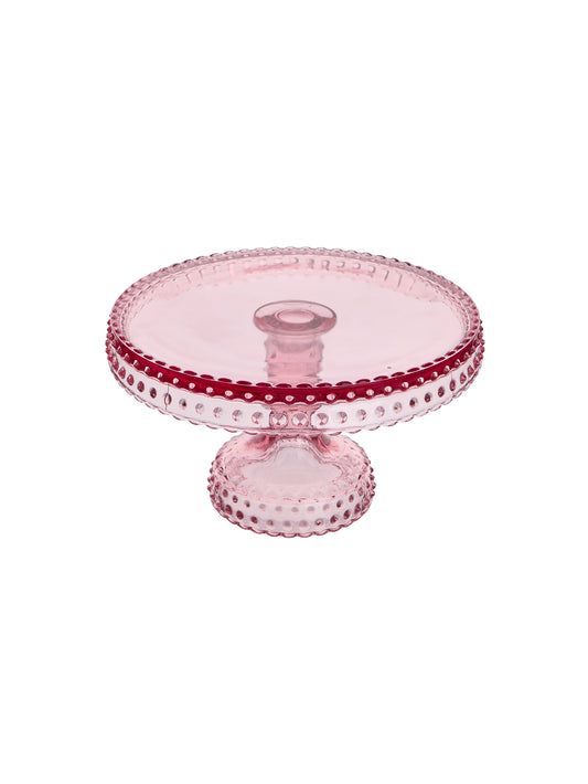 Vintage 1950s Hobnail Pink Cake Stand 11 Inch Weston Table