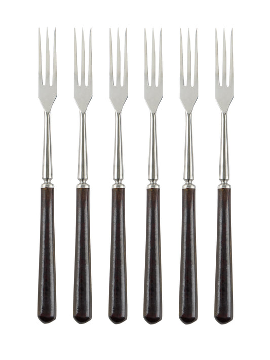 Vintage 1950s Japanese Dark Brown Long Handled Forks Weston Table
