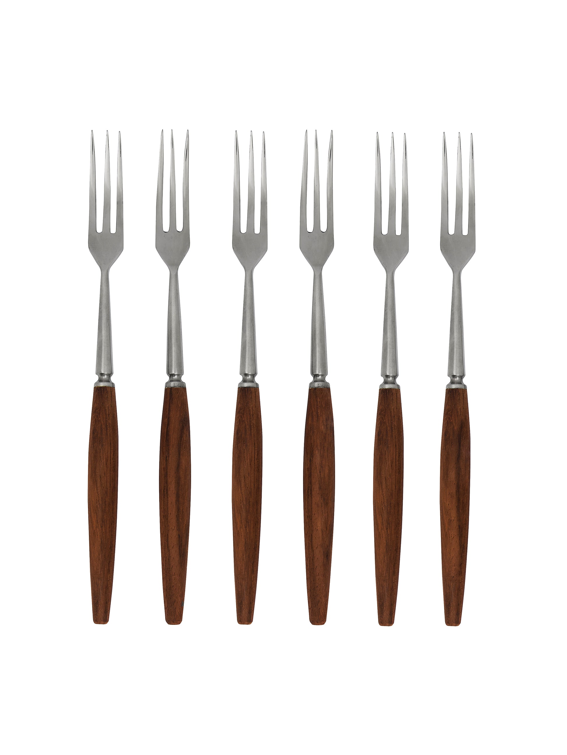 Vintage 1950s Japanese Teak Three Tine Fondue Forks Weston Table