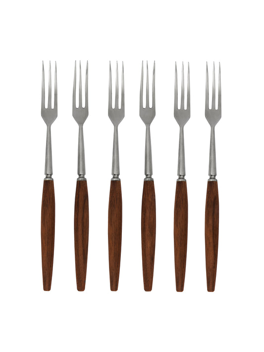 Vintage 1950s Japanese Teak Three Tine Fondue Forks Weston Table