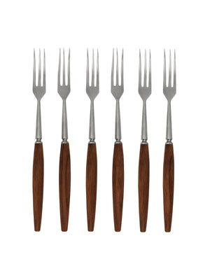  Vintage 1950s Japanese Teak Three Tine Fondue Forks Weston Table 