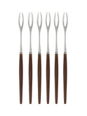 Vintage 1950s Japanese Walnut Handled Fondue Forks Weston Table