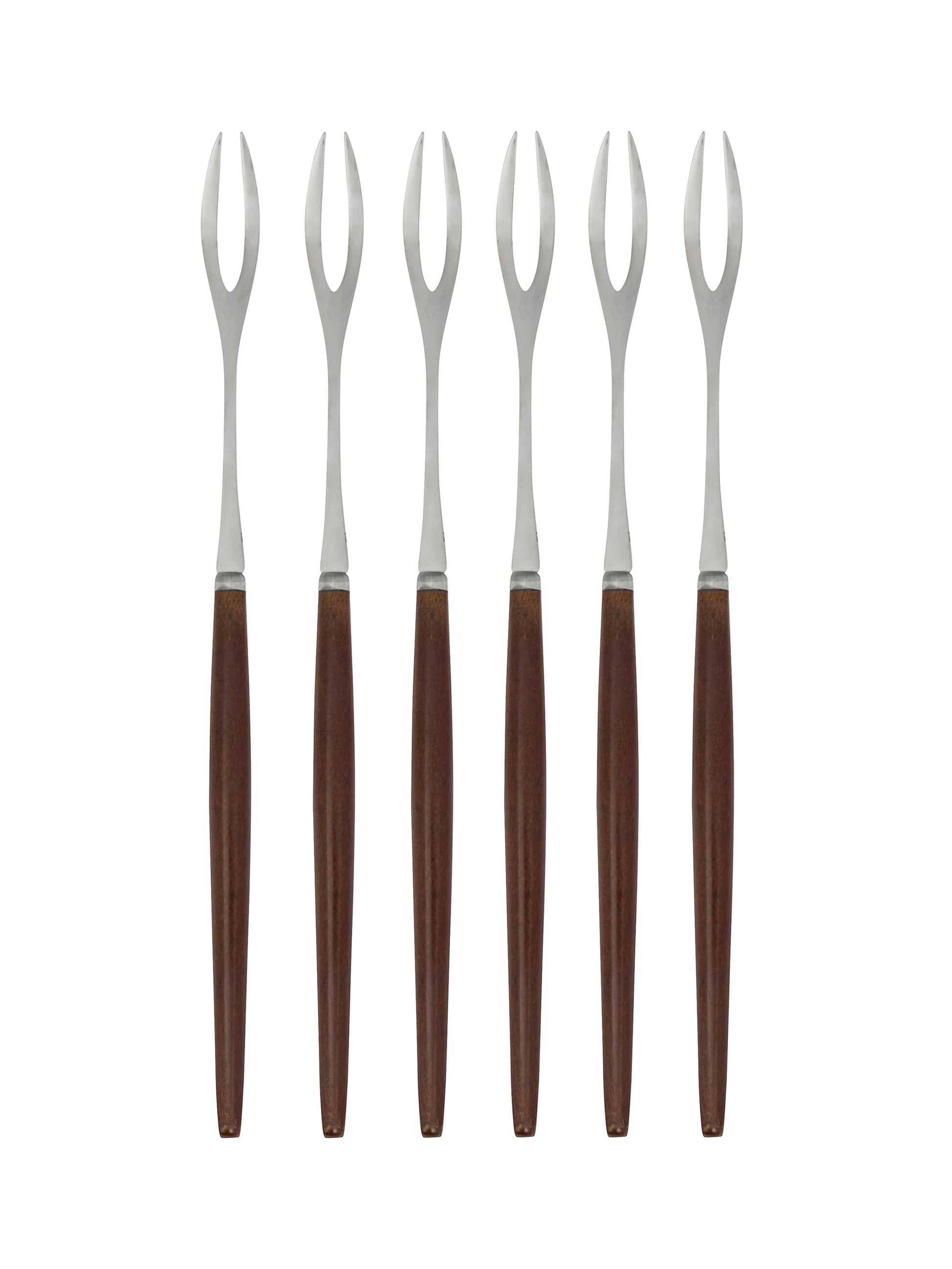 Vintage 1950s Japanese Walnut Handled Fondue Forks Weston Table