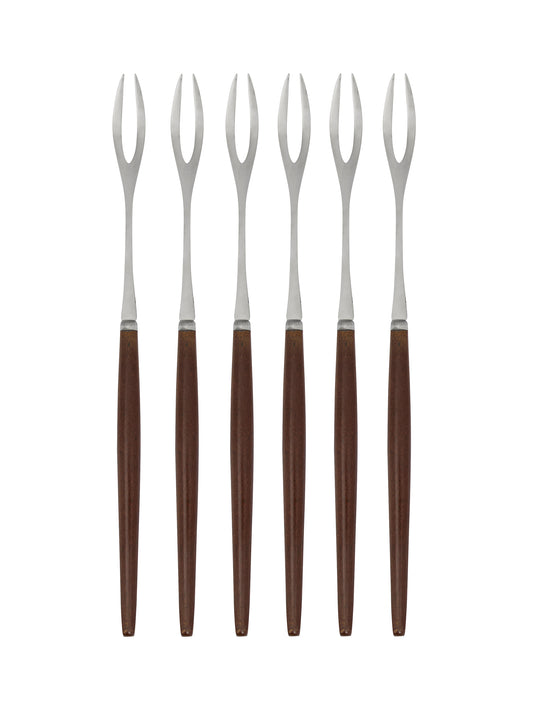 Vintage 1950s Japanese Walnut Handled Fondue Forks Weston Table