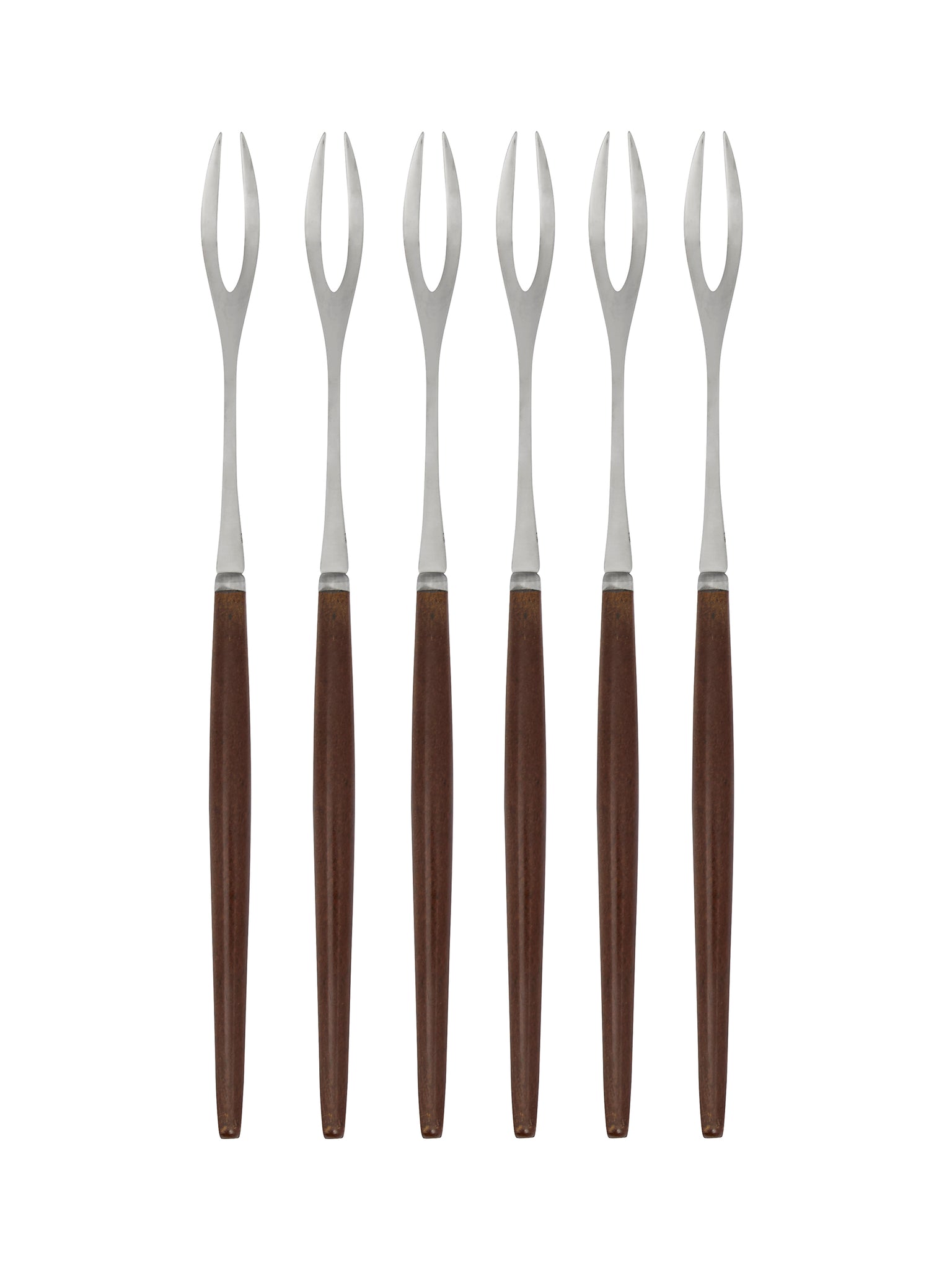 Vintage 1950s Japanese Walnut Handled Fondue Forks Weston Table