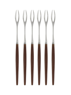  Vintage 1950s Japanese Walnut Handled Fondue Forks Weston Table 