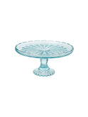 Vintage 1950s Jeanette Glass Ice Blue Cake Stand Weston Table