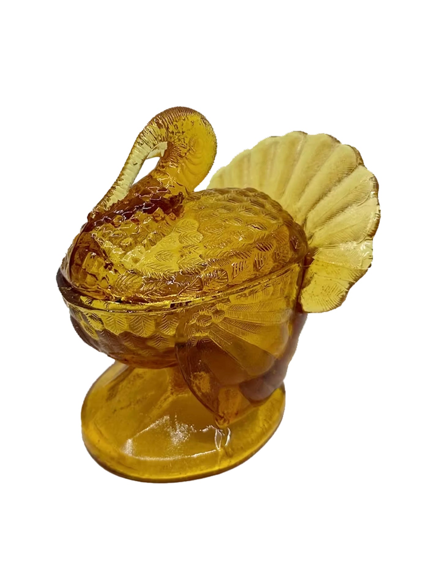 Vintage 1950s L.E. Smith Amber Turkey Weston Table