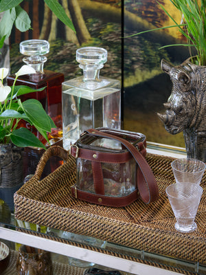 Vintage 1950s Leather Strap Hanging Hurricanes Weston Table 