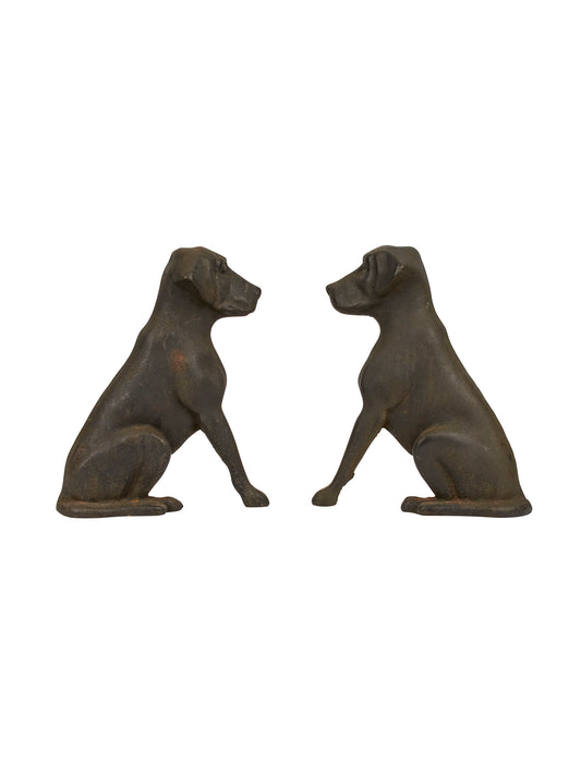 Vintage 1950s Liberty Foundry Labrador Retriever Andirons Weston Table