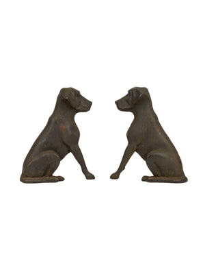  Vintage 1950s Liberty Foundry Labrador Retriever Andirons Weston Table 