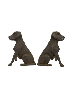  Vintage 1950s Liberty Foundry Labrador Retriever Andirons Weston Table 