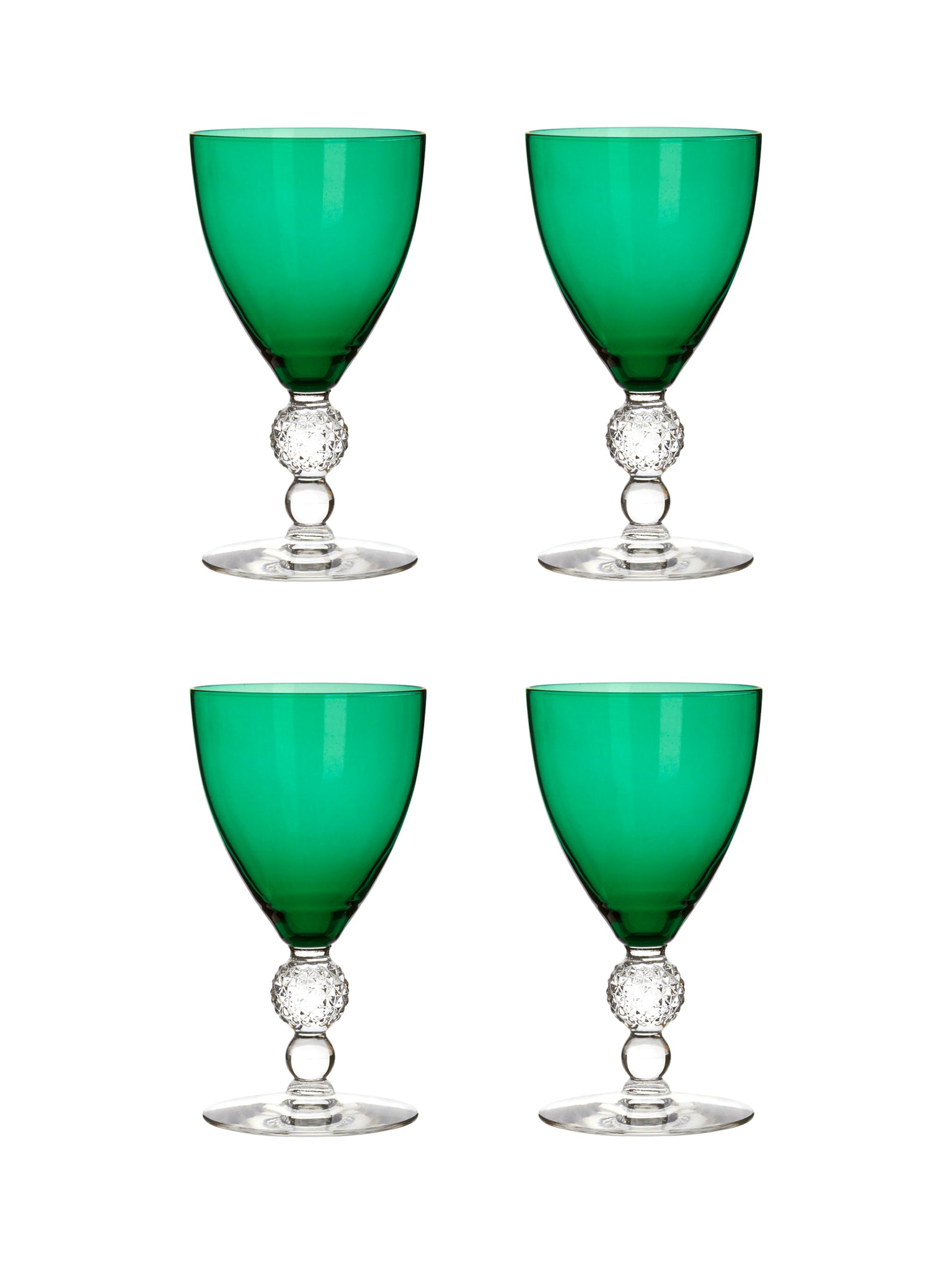 Vintage 1950s Morgantown Emerald Goblets Weston Table