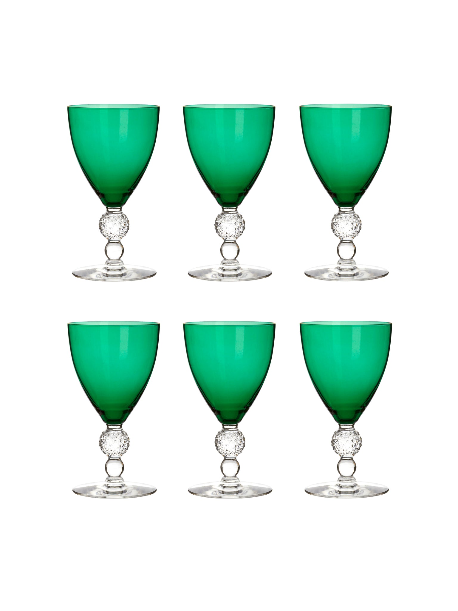 Vintage 1950s Morgantown Emerald Goblets Weston Table
