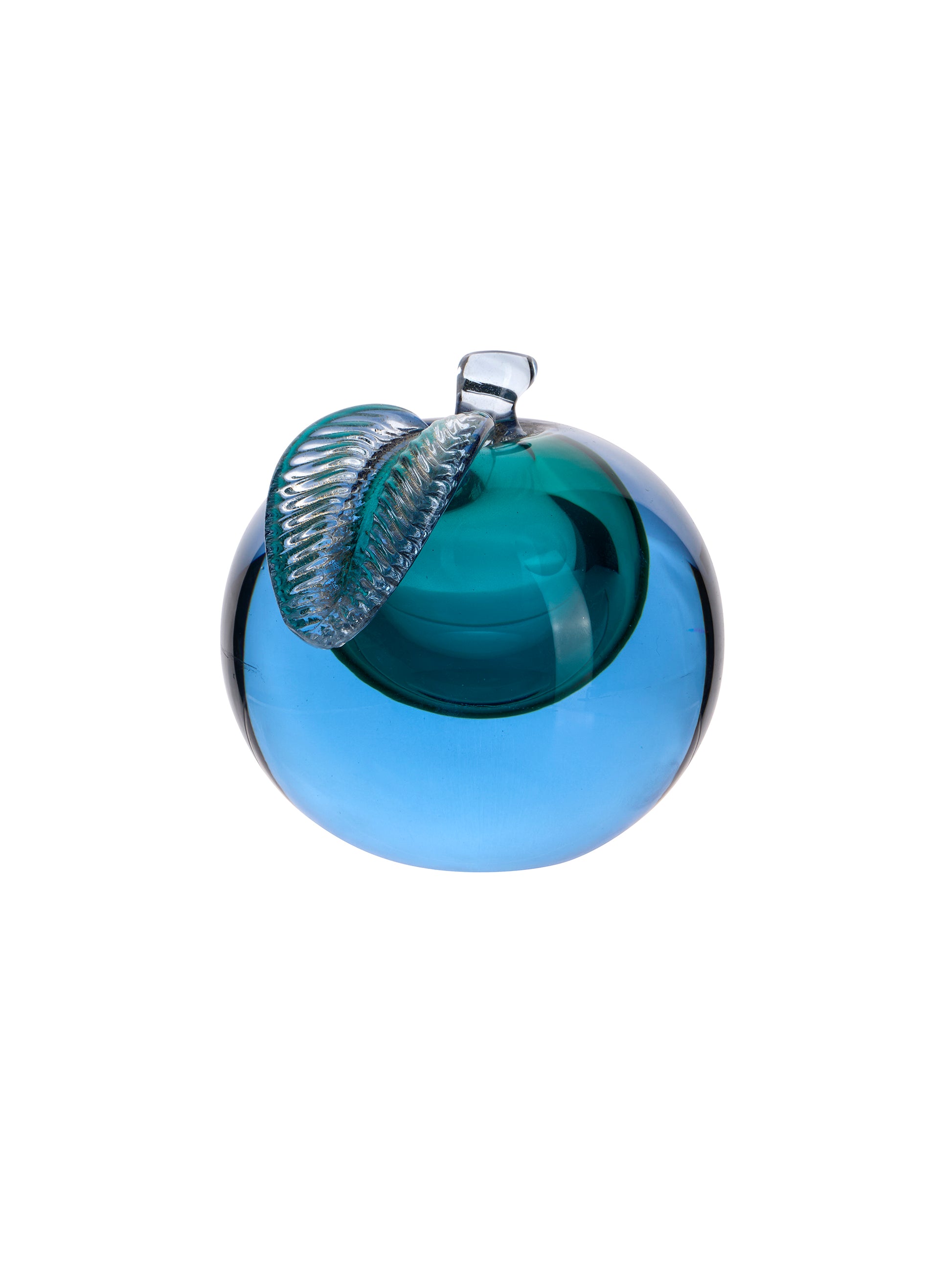 Vintage 1950s Murano Glass Green & Blue Apple & Pear Bookends Weston Table