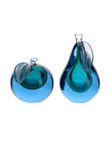 Vintage 1950s Murano Glass Green & Blue Apple & Pear Bookends Weston Table