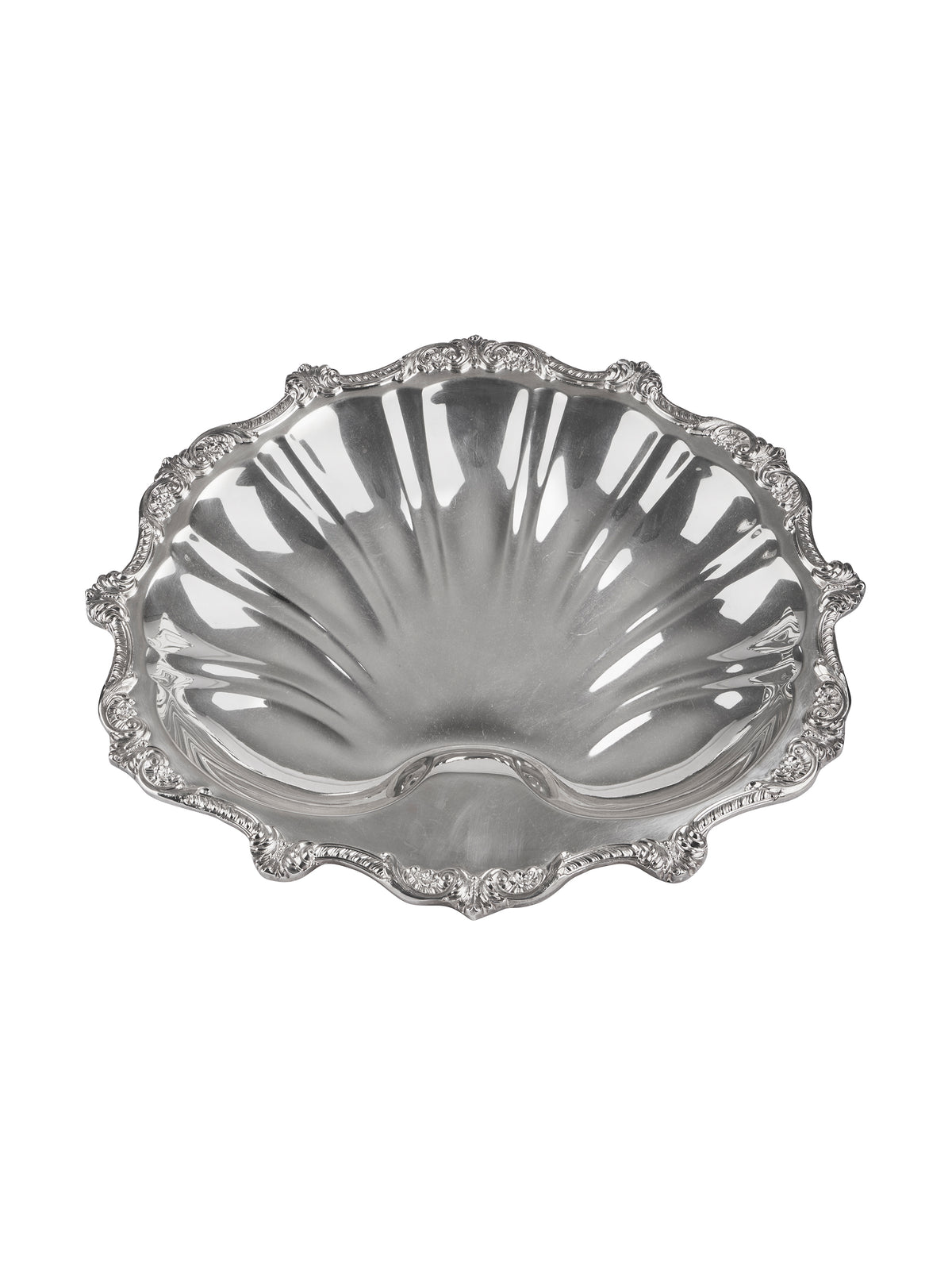 Vintage 1950s Old English Shell Silver Plate Footed Serving Dish ...