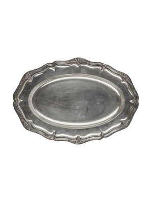  Vintage 1950s Oval Silver Plate Serving Tray Weston Table 