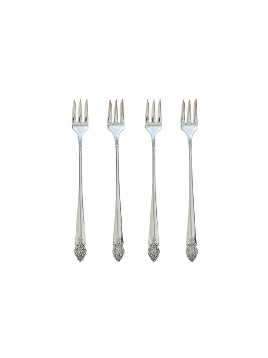 Vintage 1950s Prestige Distinction Oyster Forks Set of Four Weston Table