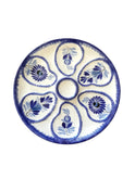 Vintage 1950s Blue and White Quimper Oyster Plate Weston Table