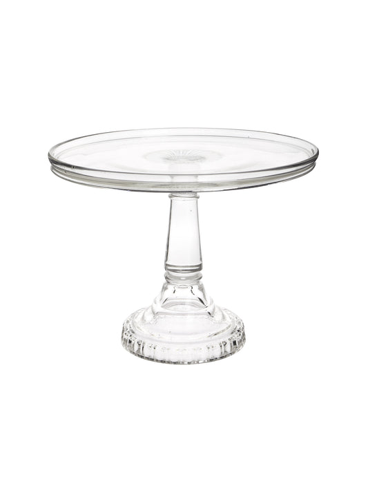 Vintage 1950s Rimmed Glass Cake Stand Weston Table 