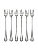 Vintage 1950s Rogers AA Flowers Silver Plate Oyster Forks Set of Six Weston Table