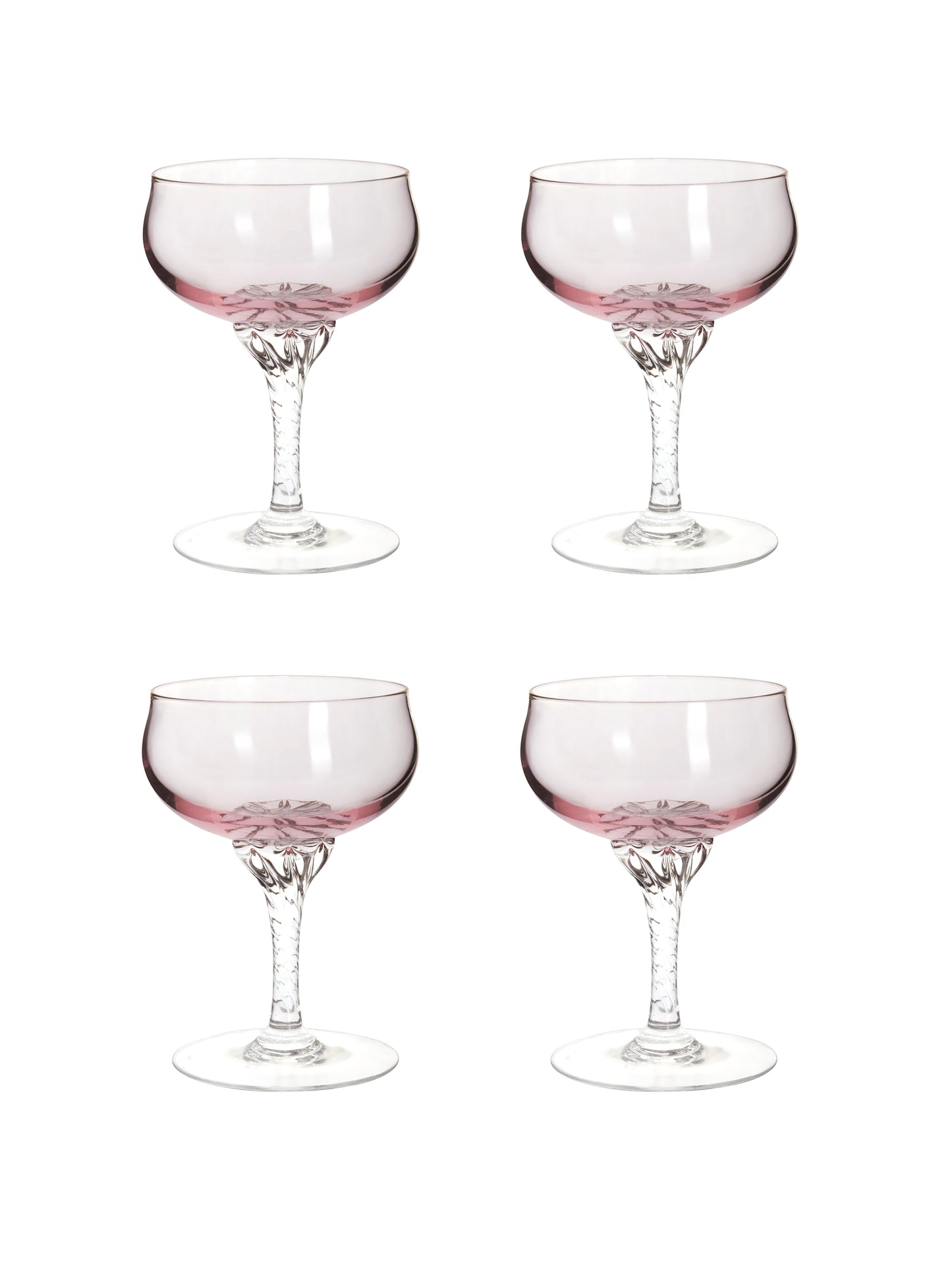 Vintage 1950s Sasaki Pink Coronation Coupes Weston Table