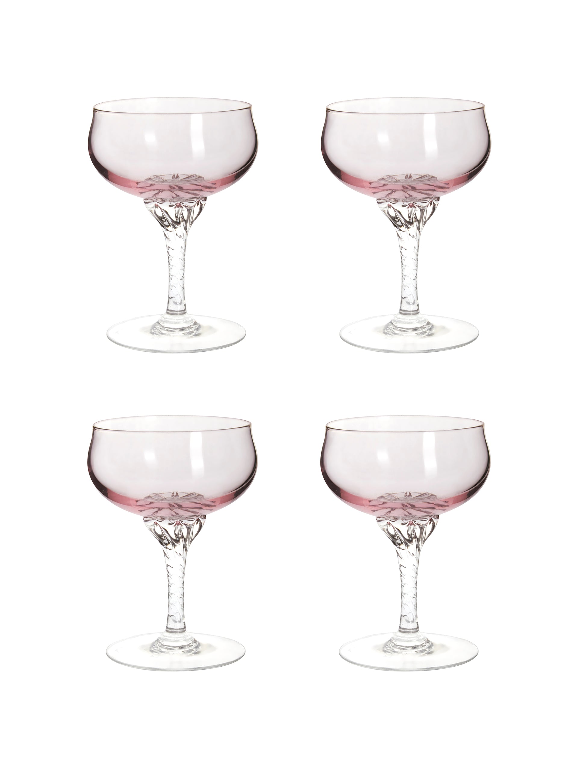 Vintage 1950s Sasaki Pink Coronation Coupes Weston Table