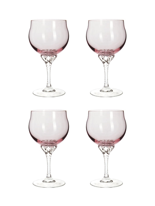 Vintage 1950s Sasaki Pink Goblets Weston Table