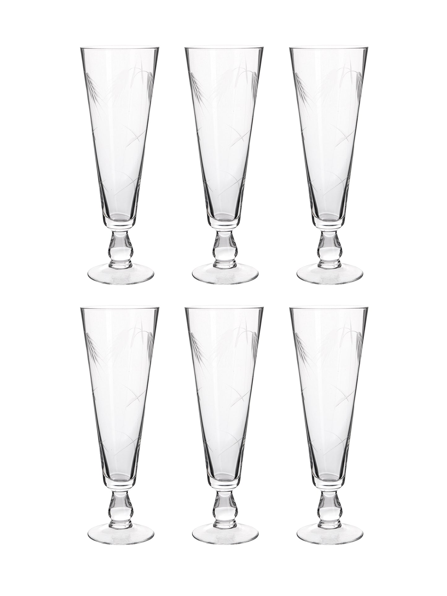 Vintage 1950s Sasaki Wheat Etched Beer Glasses Weston Table