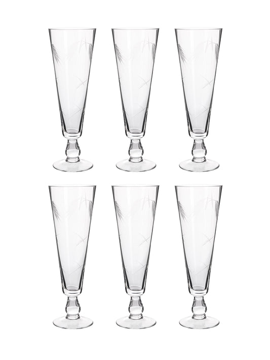 Vintage 1950s Sasaki Wheat Etched Beer Glasses Weston Table