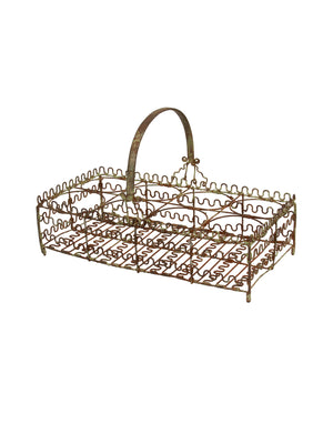  Vintage 1950s Scalloped Edge Wire Glass Caddy Weston Table 