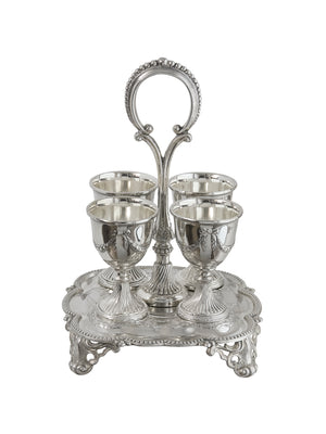  Vintage Silver Plate Egg Cup Caddy Weston Table 