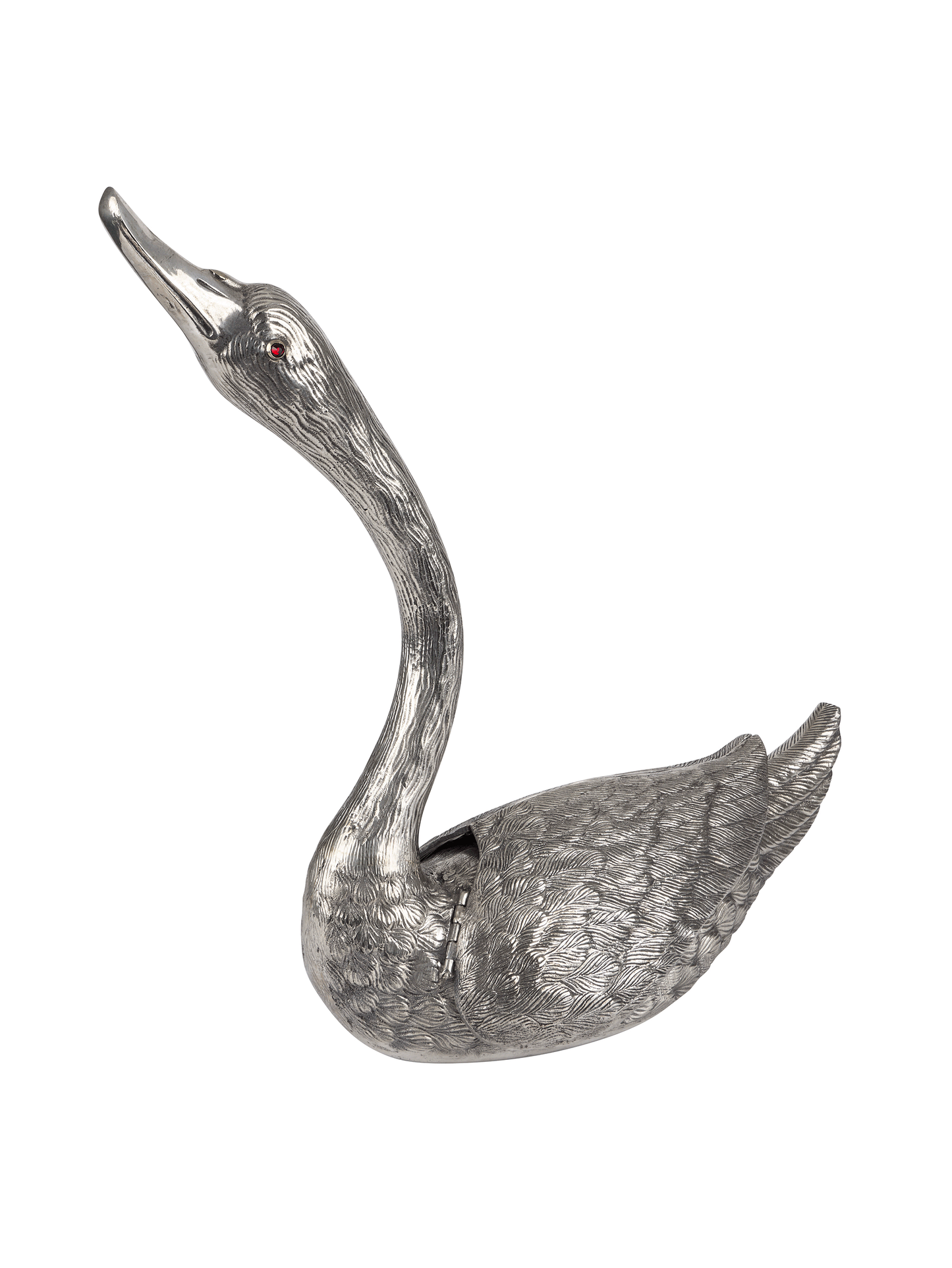 Vintage 1950s Silver Plate Swan Planter Four Weston Table