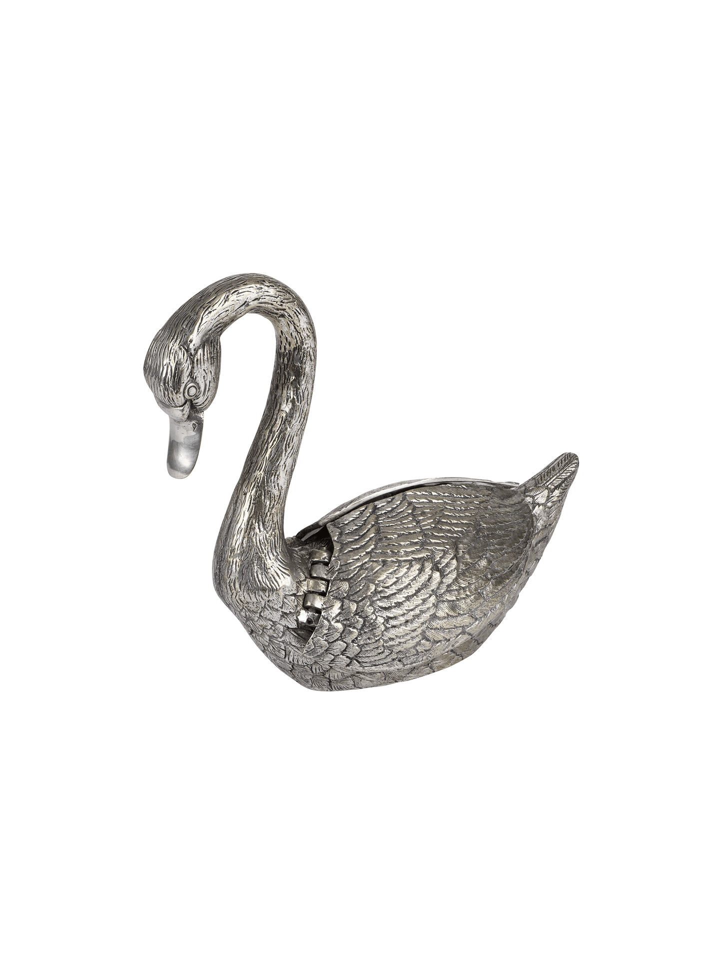 Vintage 1950s Silver Plate Swan Planter Three Weston Table