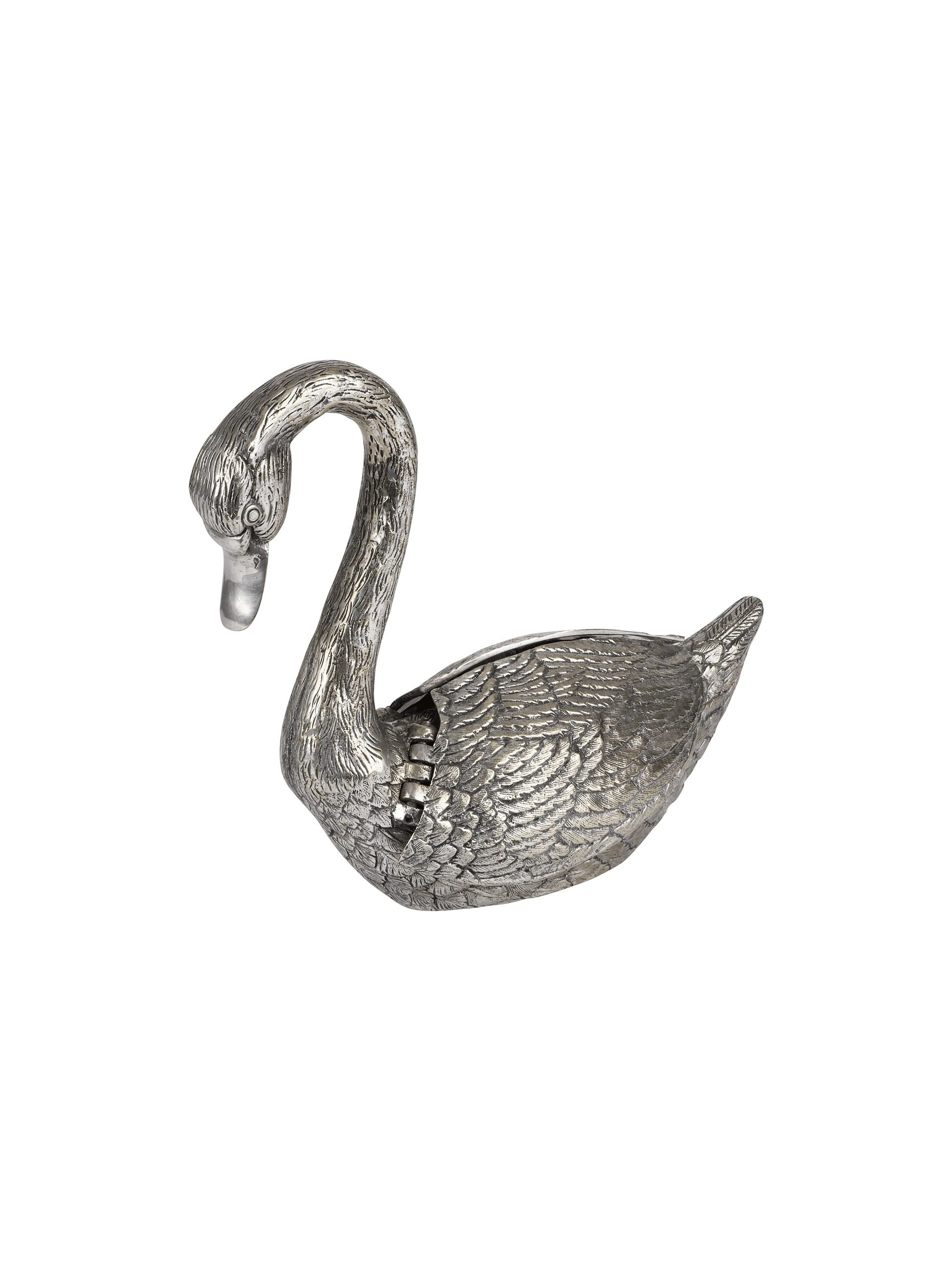 Vintage 1950s Silver Plate Swan Planter Three Weston Table