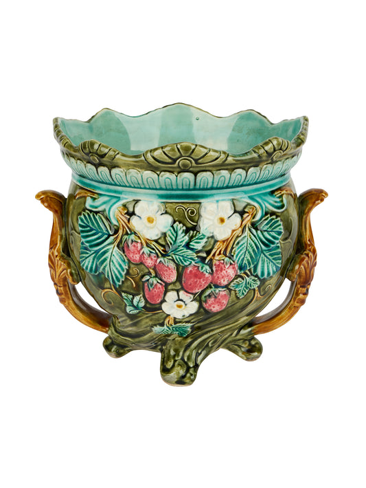 Vintage 1950s Strawberry Flower Cache Pot Weston Table