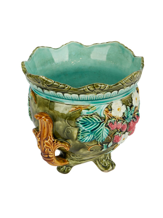 Vintage 1950s Strawberry Flower Cache Pot Weston Table