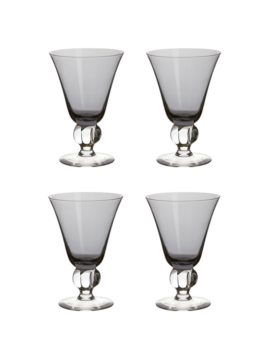 Vintage 1950s Swedish Smoke Aperitif Glasses Set of Four Weston Table