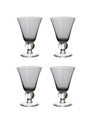  Vintage 1950s Swedish Smoke Aperitif Glasses Set of Four Weston Table 