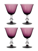 Vintage 1950s Symphony Amethyst Goblets Set of Four Weston Table