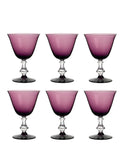 Vintage 1950s Symphony Amethyst Goblets Set of Six Weston Table