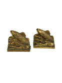Vintage 1950s Trout Bronze Bookends Weston Table