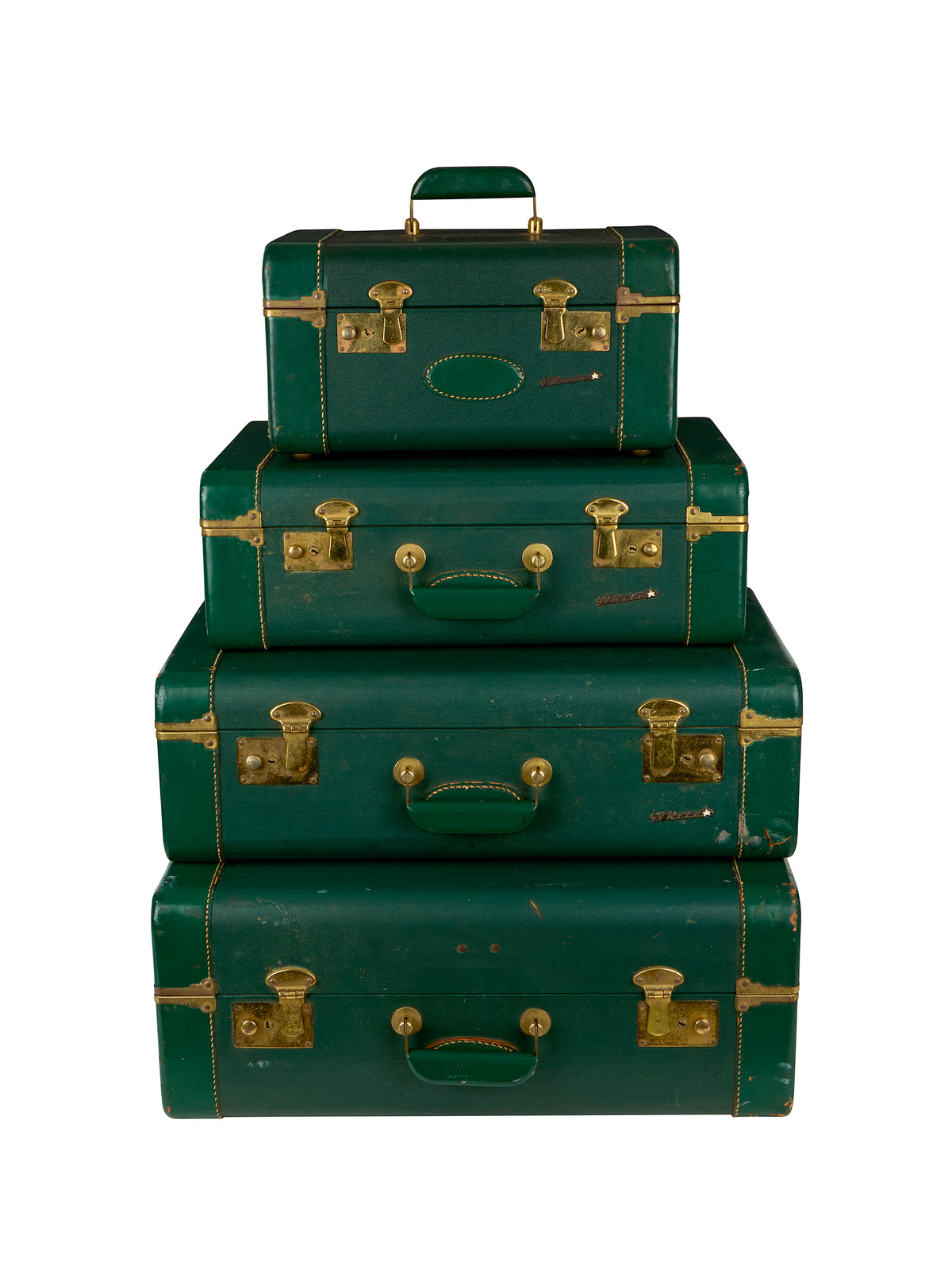 Vintage 1950s White Star Luggage Set Weston Table