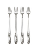 Vintage 1952 Garden of Roses Silver Plate Oyster Forks Set of Four Weston Table