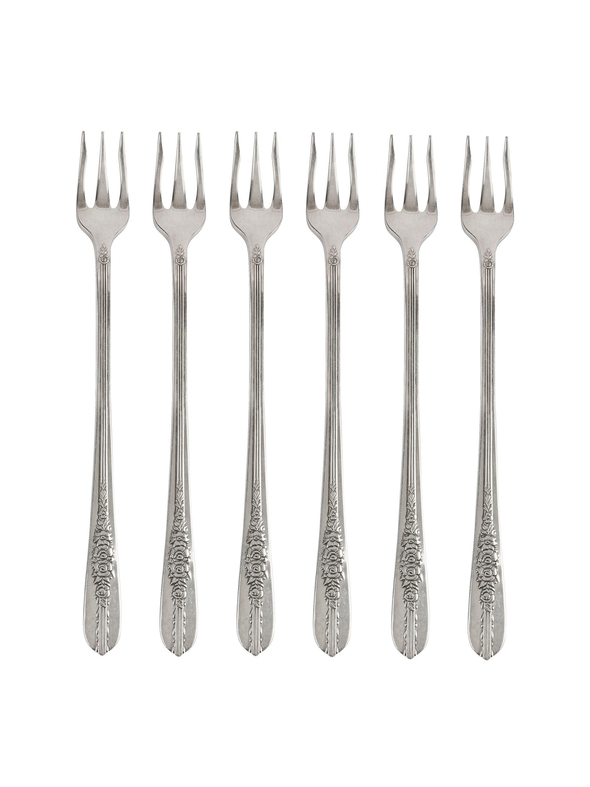 Vintage 1954 Country Lane Silver Plate Oyster Forks Weston Table