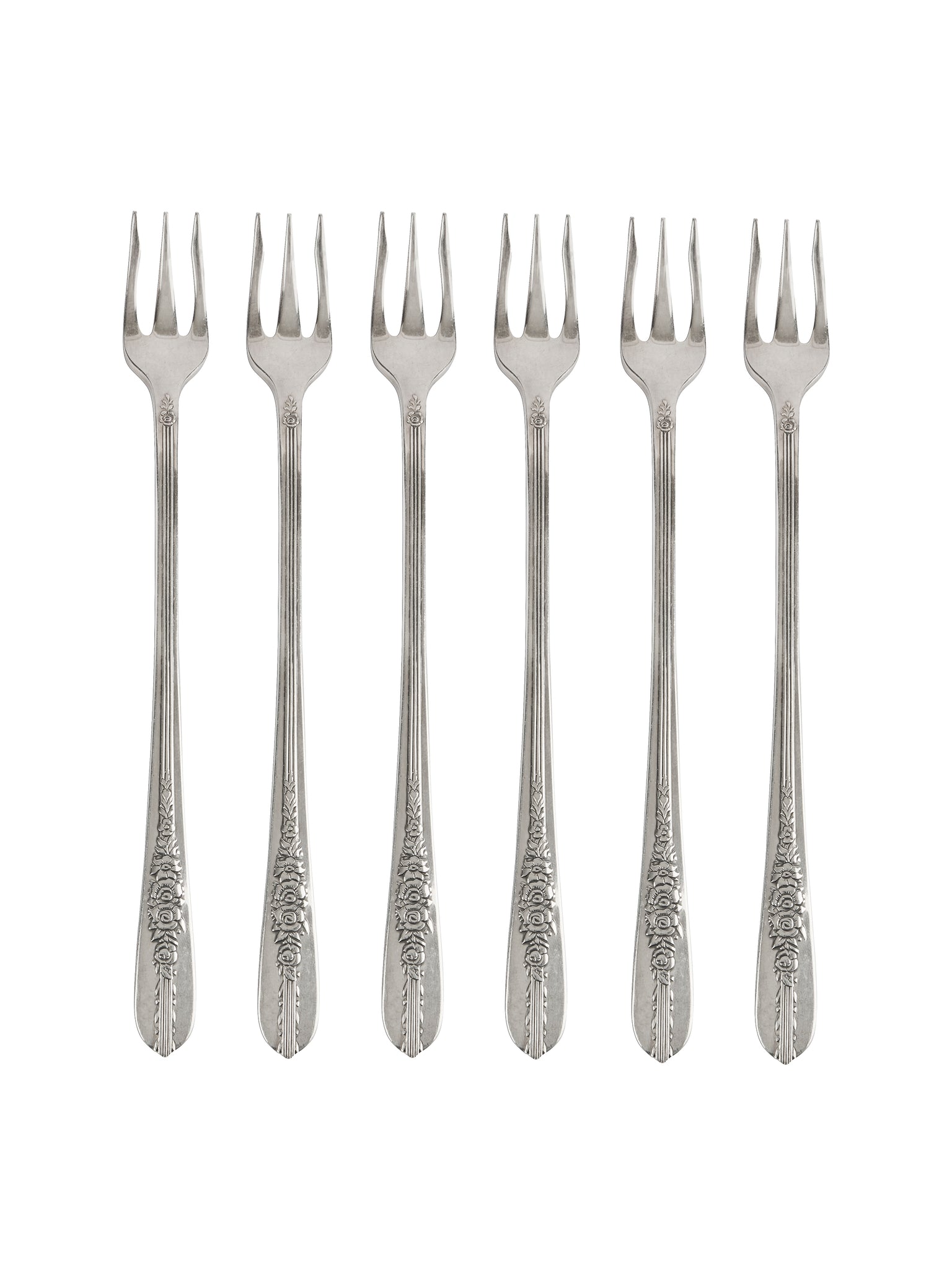 Vintage 1954 Country Lane Silver Plate Oyster Forks Weston Table
