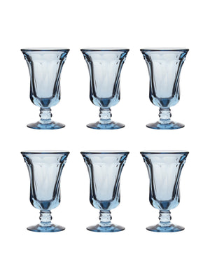  Vintage 1958 Blue Jamestown Juice Glasses Set of Six Weston Table 