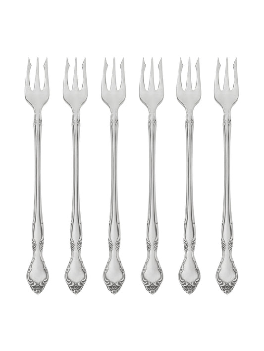 Vintage 1960s Affection Silver Plate Oyster Forks Set of Four Weston Table